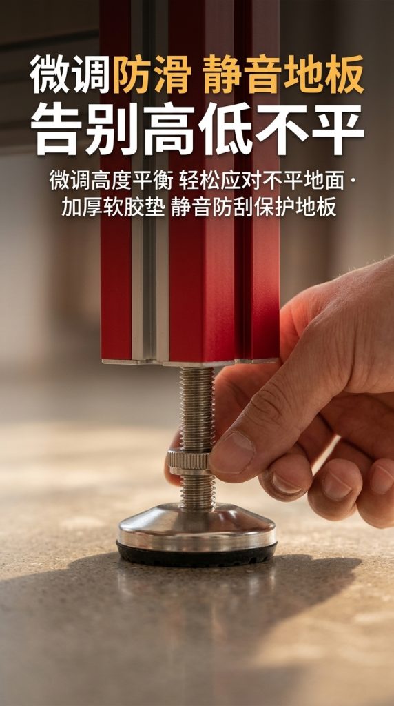包豪斯风铝合金办公桌2人一体式储物抽屉穿线孔简约电脑桌 - 产品图片