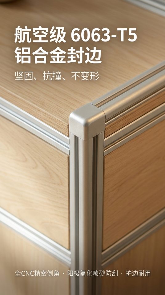 海洋板铝型材餐边柜可移动抽屉柜咖啡角靠墙水吧台带轮子沙发边柜