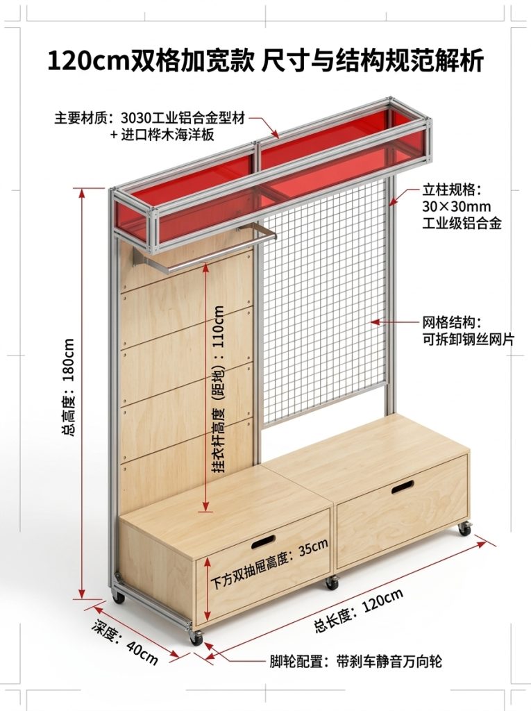 海洋板亚克力展示架可移动产品陈列架展会买手店货架商用置物架 - 产品图片