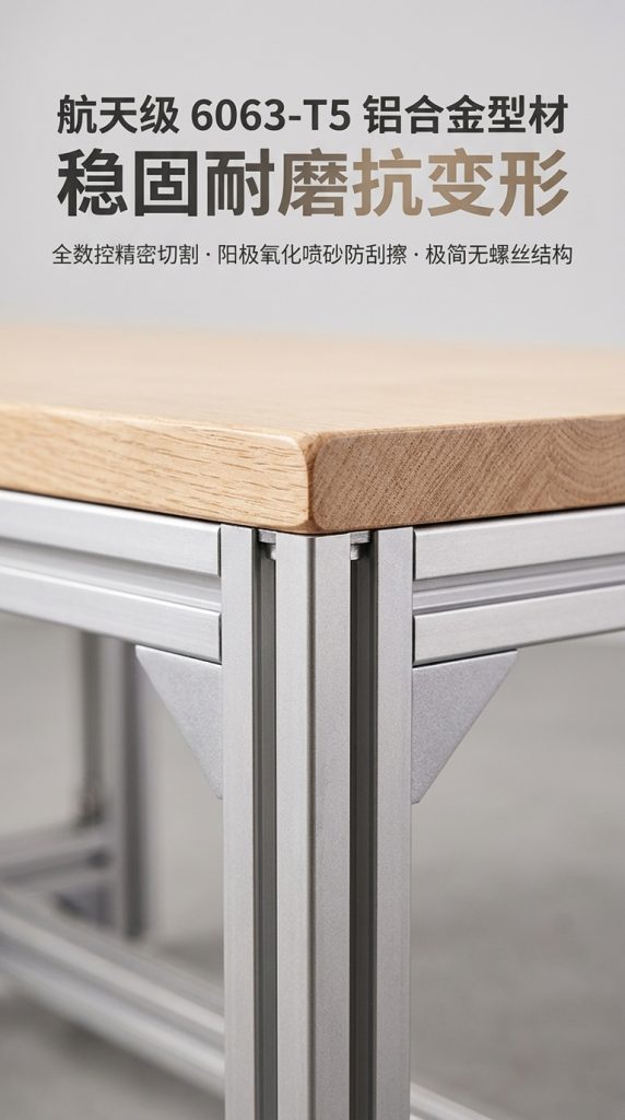 铝型材桌椅卡座休闲区桌椅组合茶几创意卡座储物柜商用转角卡座 - 产品图片