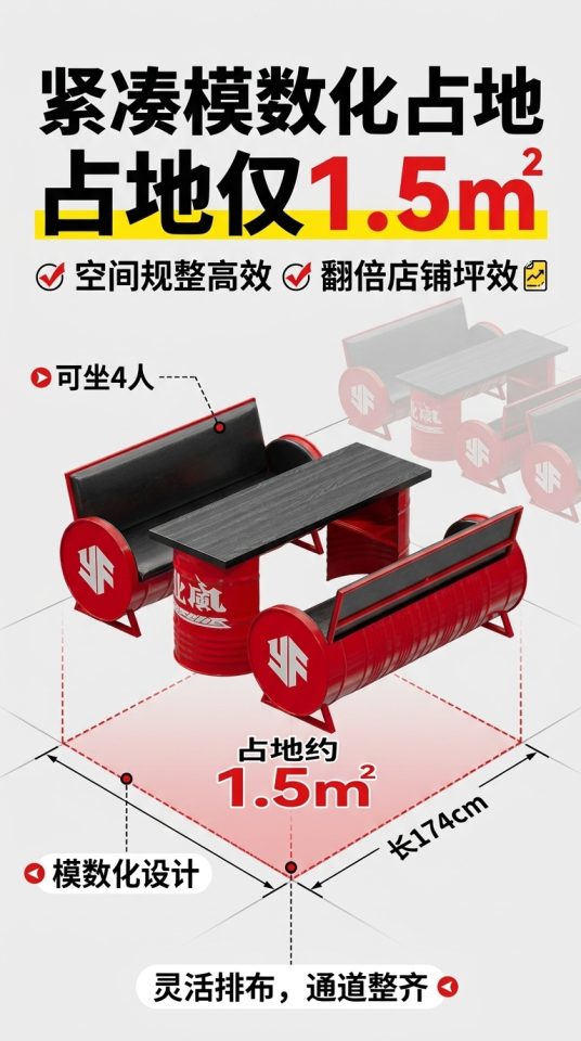 工业风卡座沙发凳酒吧咖啡厅奶茶店清吧定制铁艺创意油桶桌椅组合