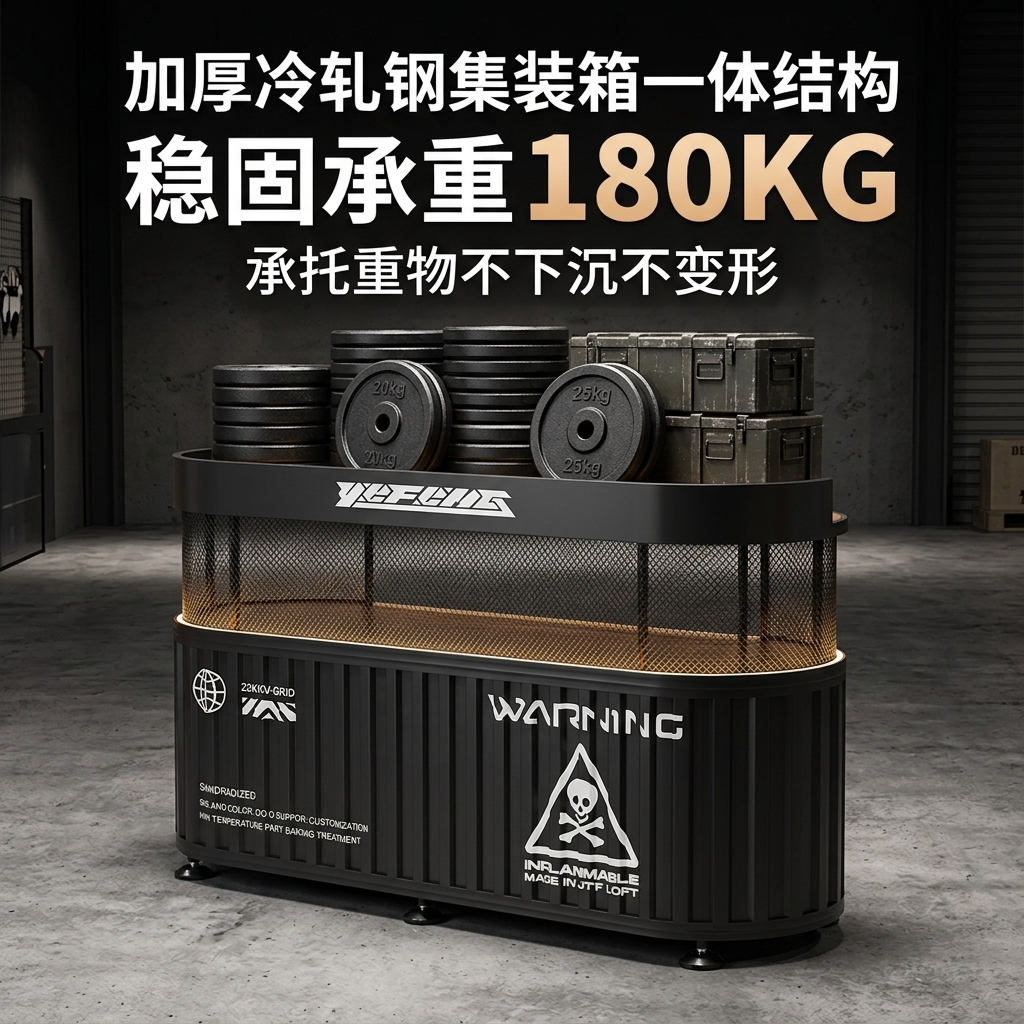 工业风吧台收银台酒吧清吧小酒馆健身房商用集装箱铁艺前台接待台 - 产品图片