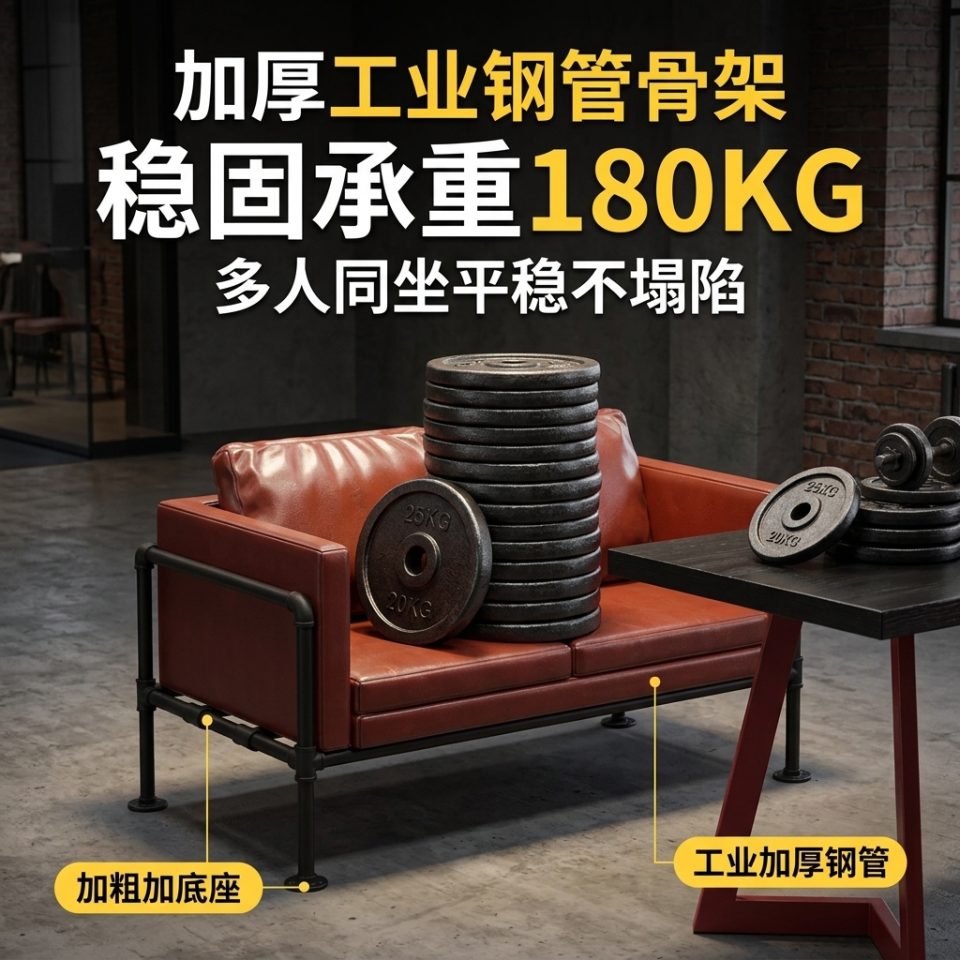 工业风酒吧沙发卡座接待餐桌网红奶茶店烧烤店清吧咖啡厅桌椅组合