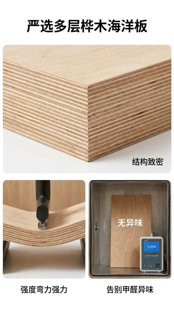 海洋板光轴餐边柜客厅多门储物柜多功能靠墙收纳柜工业风落地斗柜 - 产品图片