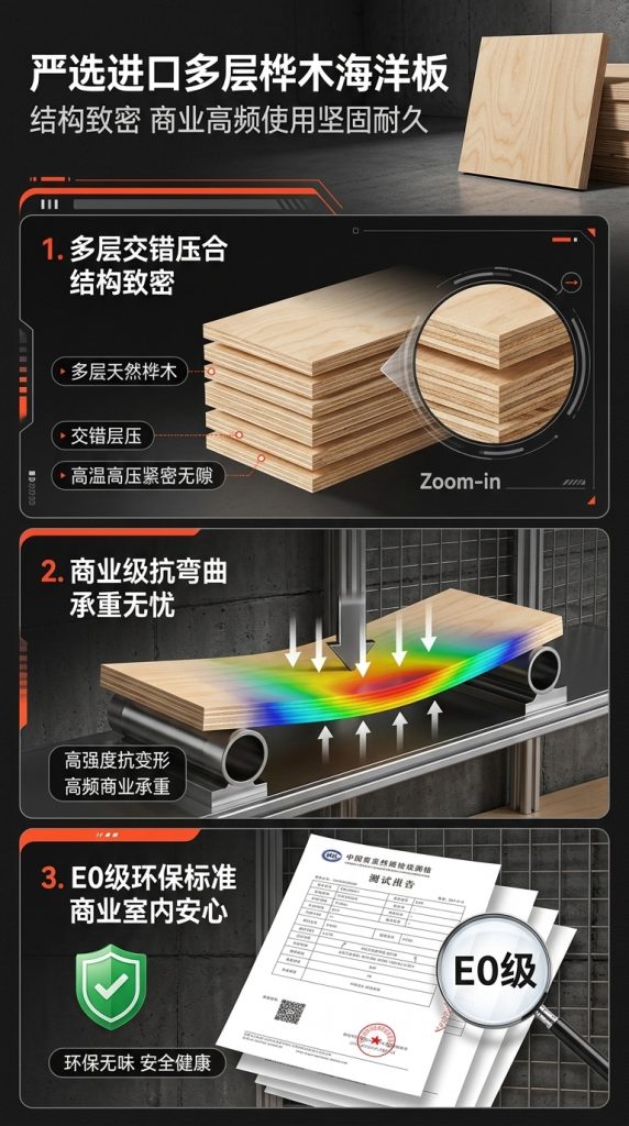 海洋板亚克力展示架可移动产品陈列架展会买手店货架商用置物架 - 产品图片