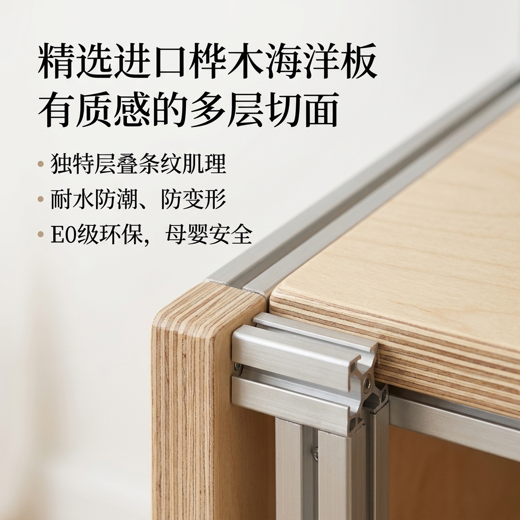 海洋板铝型材展示柜商铺落地式货柜收纳柜洞洞板一体置物架定制 - 产品图片