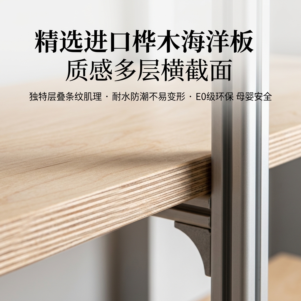 铝型材海洋板多层家用展示架客厅收纳架奖杯陈列架拐角墙上置物架 - 产品图片