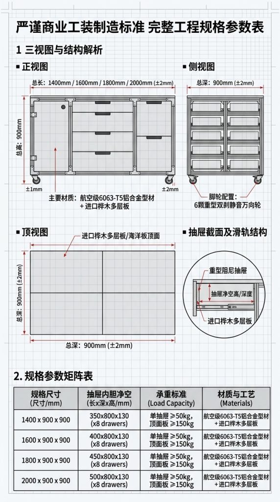海洋板多层抽屉置物柜办公室多功能储物柜可移动咖啡柜商用展示柜 - 产品图片