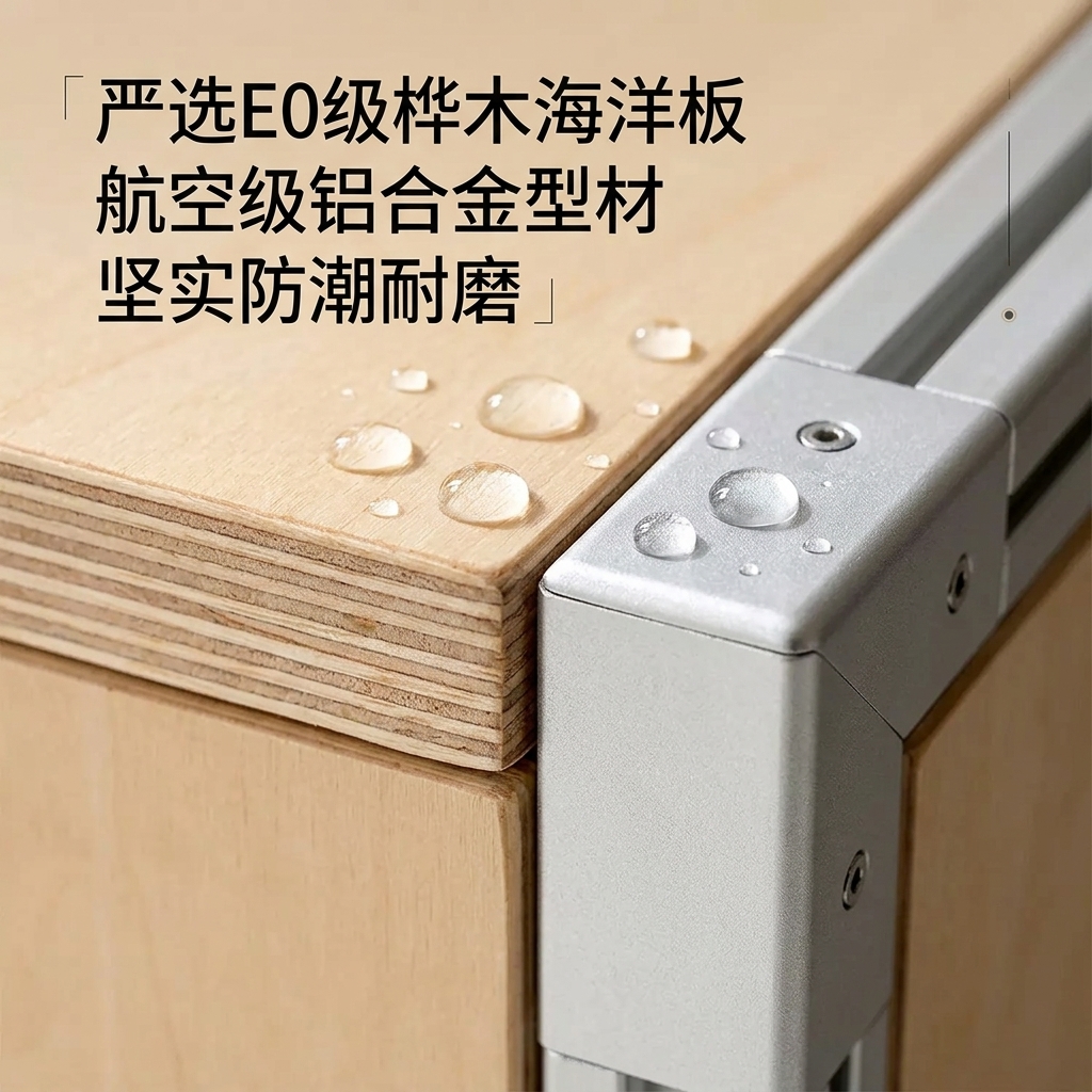 海洋板多层抽屉置物柜办公室多功能储物柜可移动咖啡柜商用展示柜 - 产品图片