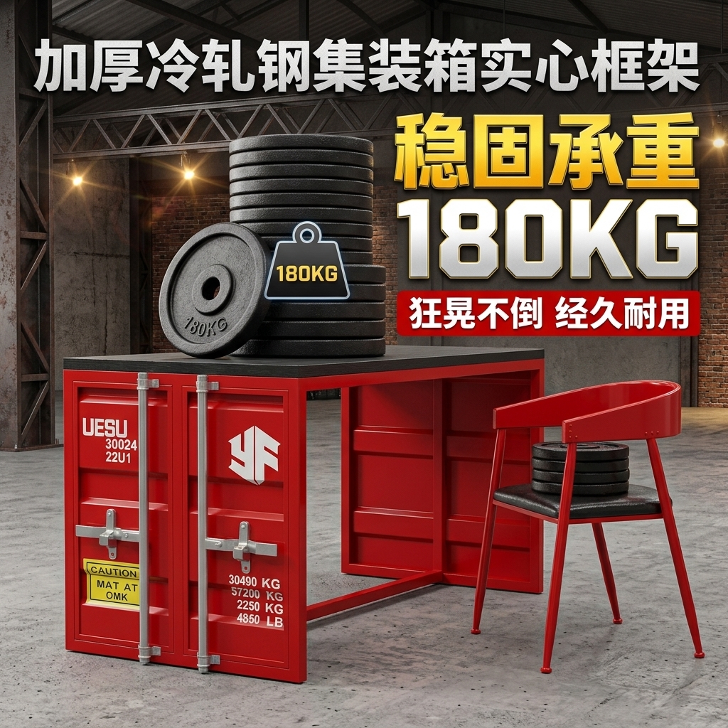 工业风卡座桌椅酒吧清吧小酒馆咖啡厅休息区洽谈桌椅网红餐饮家具 - 产品图片