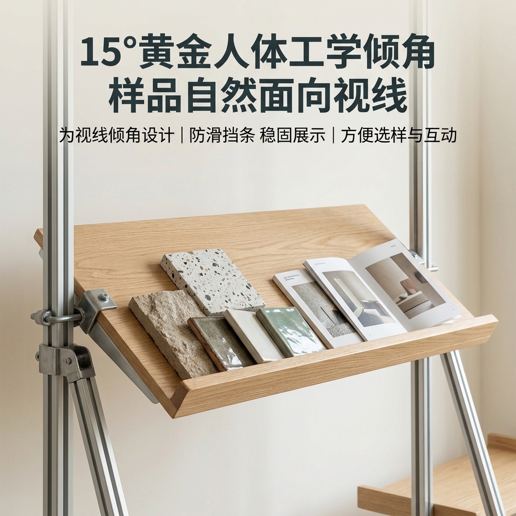 铝型材展示架展览馆木架子Y型架样品陈列架文创馆艺术洞洞板展架 - 产品图片