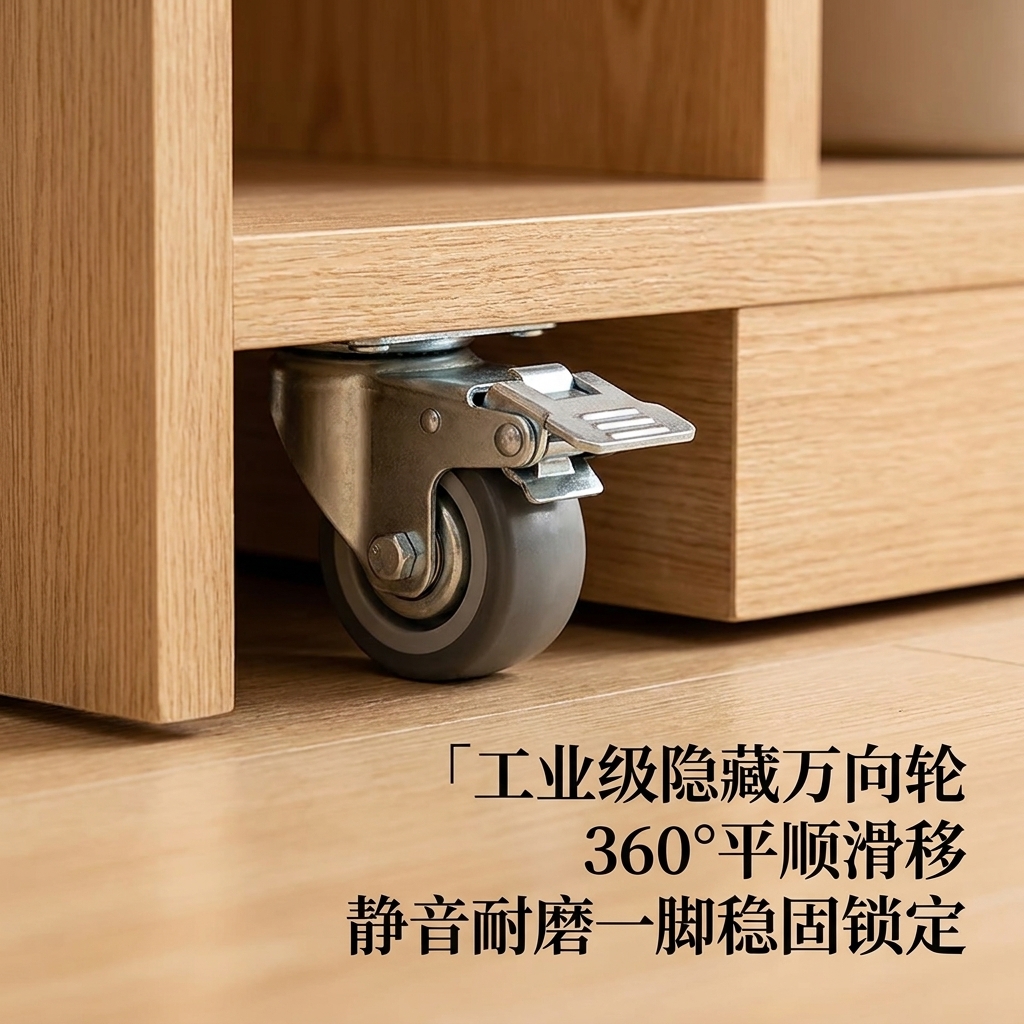 桦木海洋板中岛流水台商品收纳柜多层板陈列台可移动商用展示台 - 产品图片