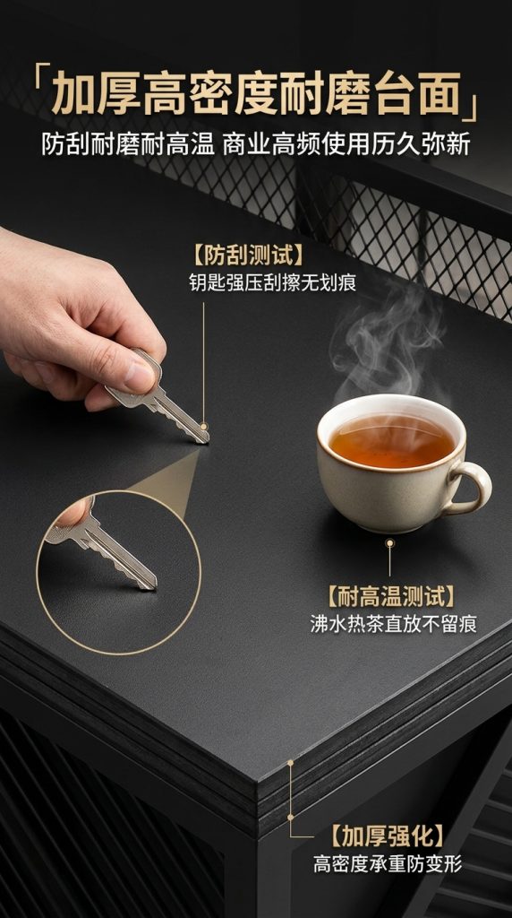 北欧ins网红服装店收银台吧台奶茶店咖啡厅复古小型前台接待柜台 - 产品图片