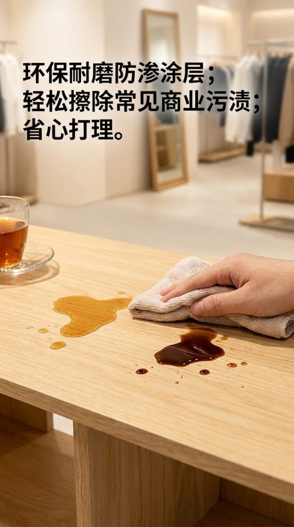 桦木海洋板中岛流水台商品收纳柜多层板陈列台可移动商用展示台 - 产品图片