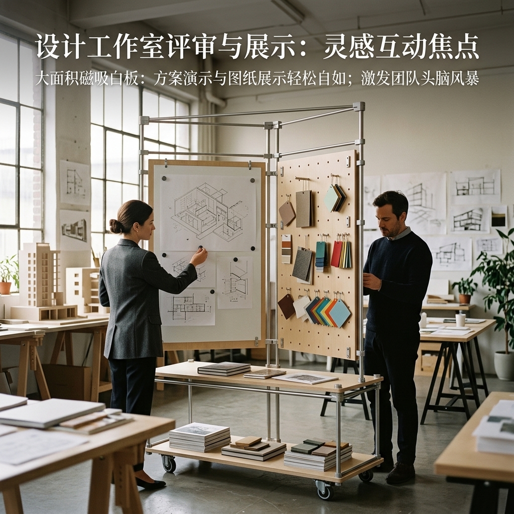 光轴海洋板展架Y字形产品广告展示文创角落设计师样品展示架定制 - 产品图片