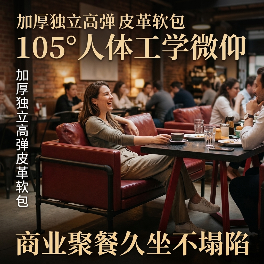 工业风酒吧沙发卡座接待餐桌网红奶茶店烧烤店清吧咖啡厅桌椅组合 - 产品图片