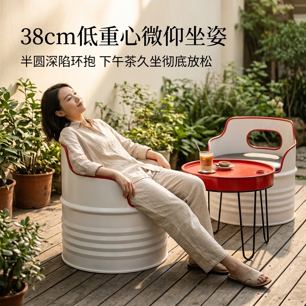 网红咖啡厅桌椅组合奶茶店餐台椅酒吧休息区洽谈桌工业风餐饮家具 - 产品图片