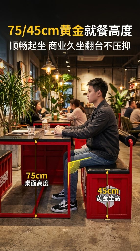 工业风酒吧清吧桌椅组合咖啡厅烧烤店商用创意集装箱铁艺卡座沙发 - 产品图片