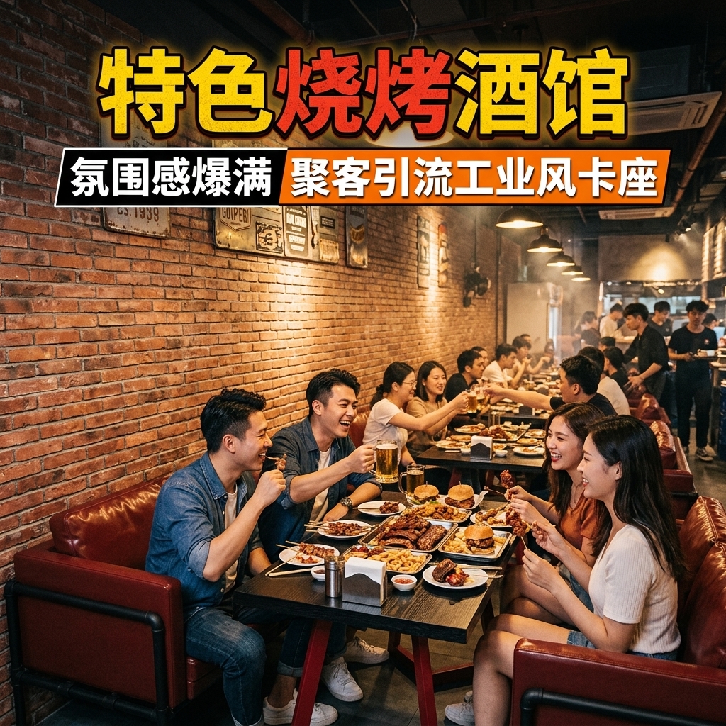 工业风酒吧沙发卡座接待餐桌网红奶茶店烧烤店清吧咖啡厅桌椅组合 - 产品图片