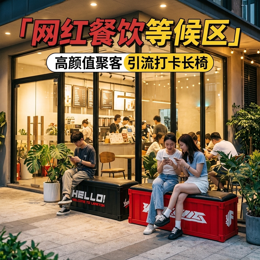 工业风长条凳网红奶茶店咖啡厅餐饮健身房收纳换鞋凳酒吧等候长凳 - 产品图片