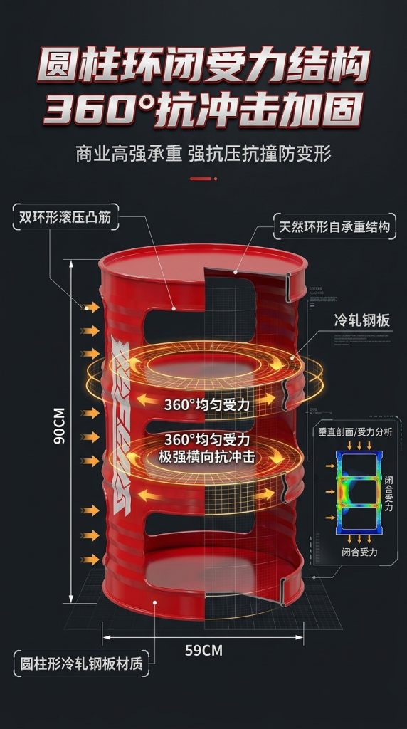 工业风油桶置物架酒吧清吧小酒馆复古创意商用收纳多层隔板展示架 - 产品图片