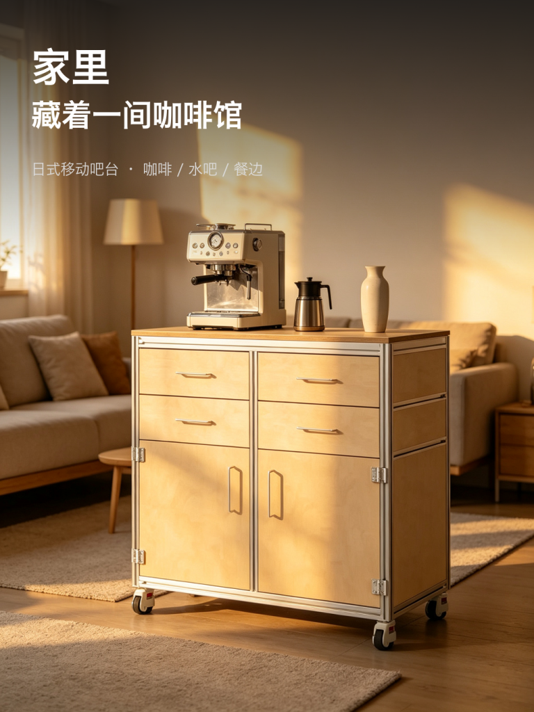 咖啡柜 / 移动吧台操作台 / ID953628917193 - 成图
