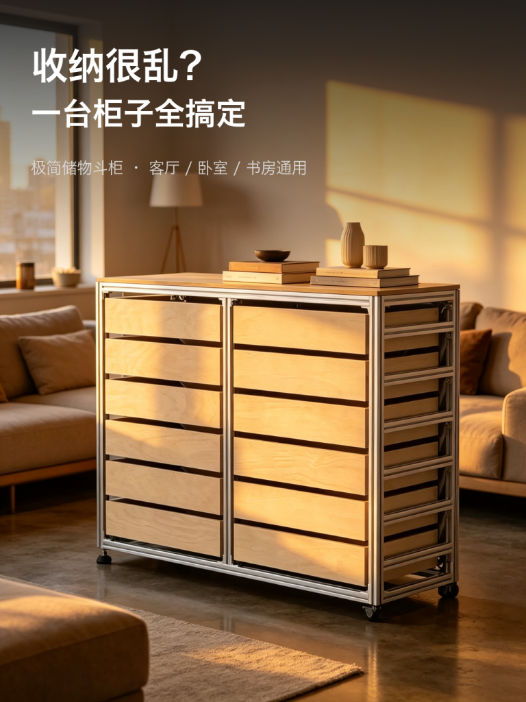 储物斗柜 / 移动餐边柜 / ID952519803780 - 成图