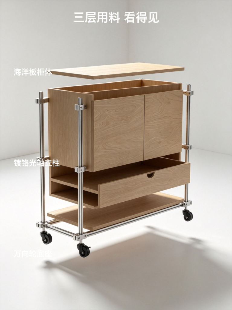收纳柜 / 带轮装饰柜 / ID1052440657187 - 成图