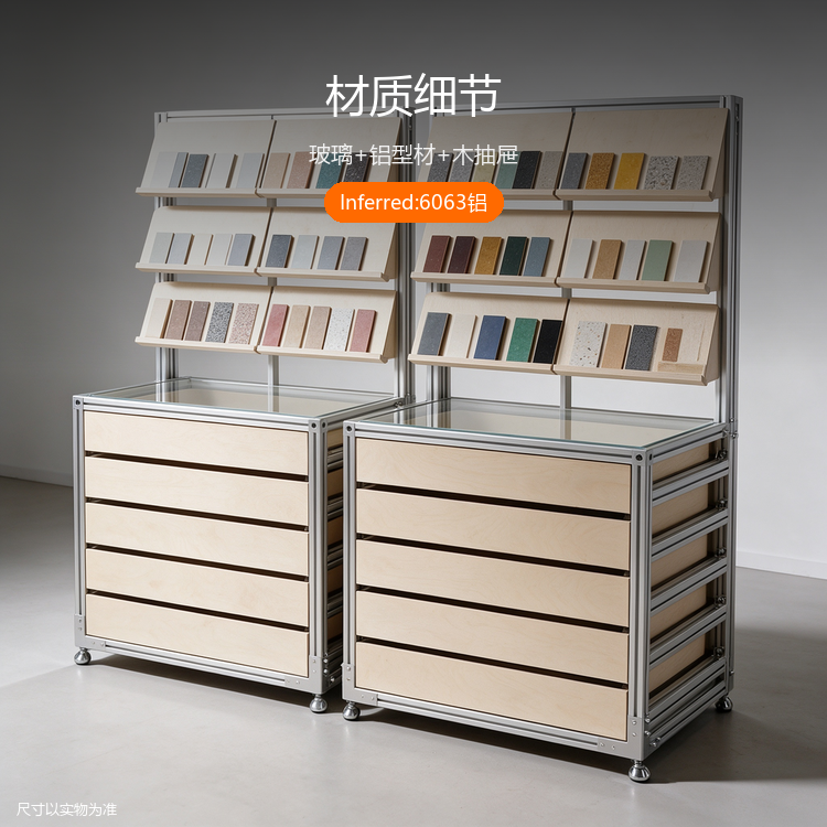 铝型材玻璃样品柜 - 详情图