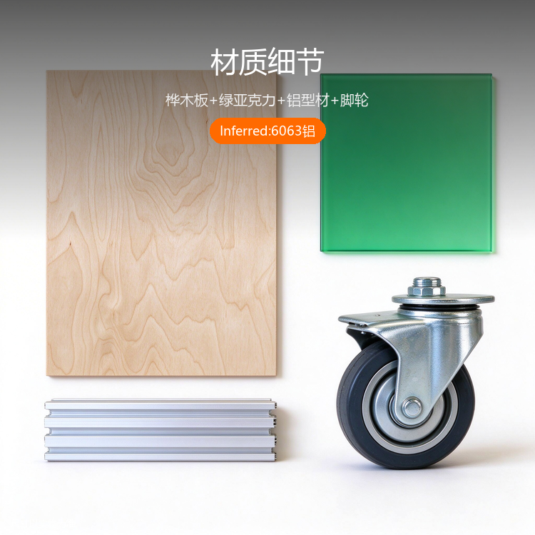移动方形小桌几 - 详情图