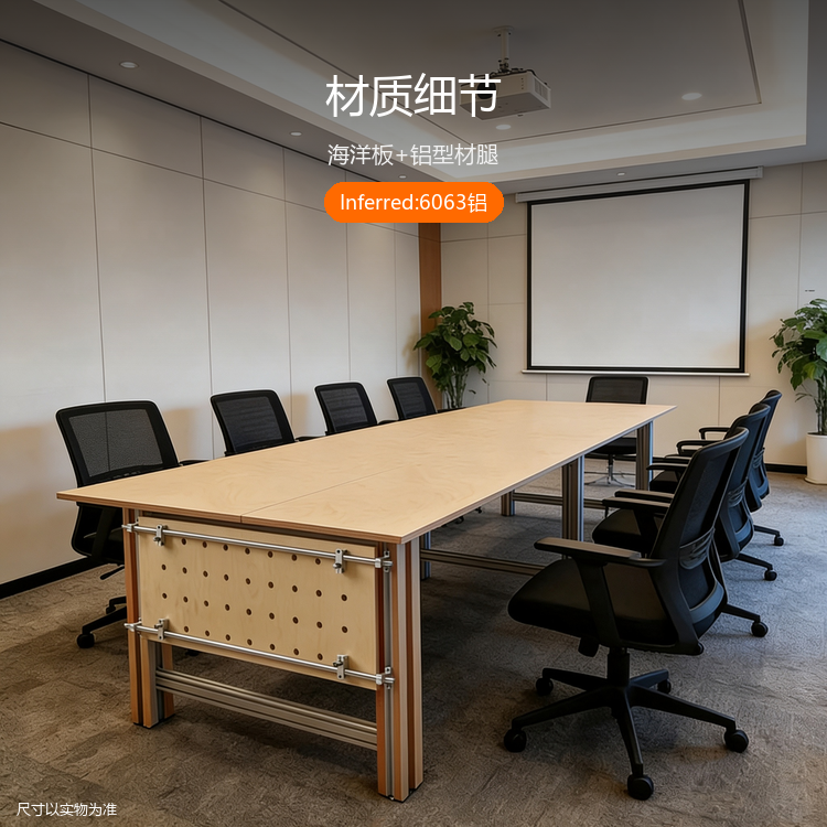 铝型材海洋板会议桌 - 详情图