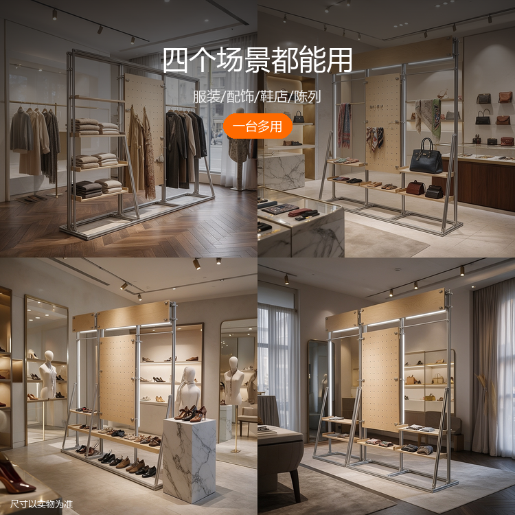 服装店洞洞板展示架 - 详情图