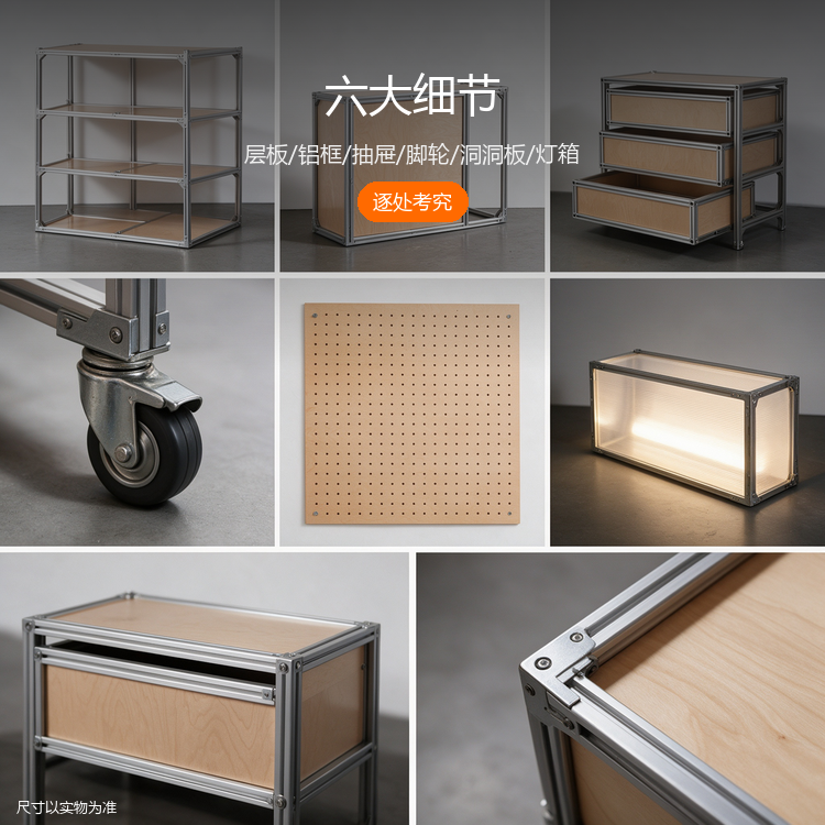 铝型材多层展示架 - 详情图