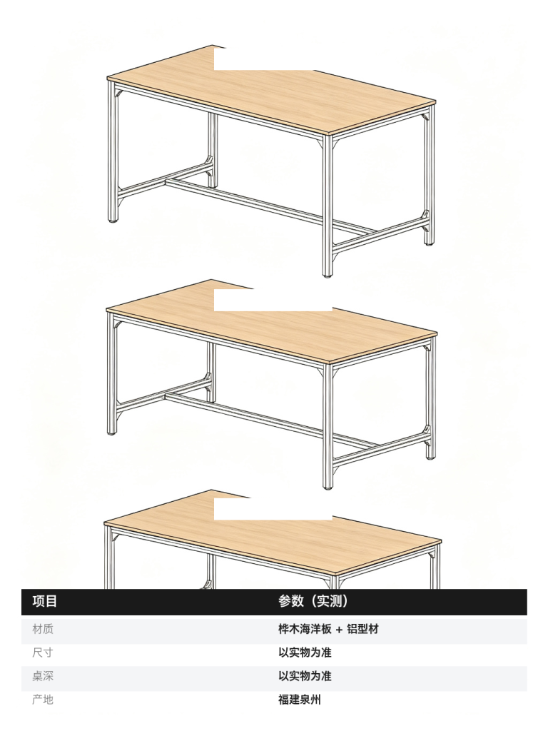 会议桌 / 可移动长条桌 / ID949130357469 - 成图