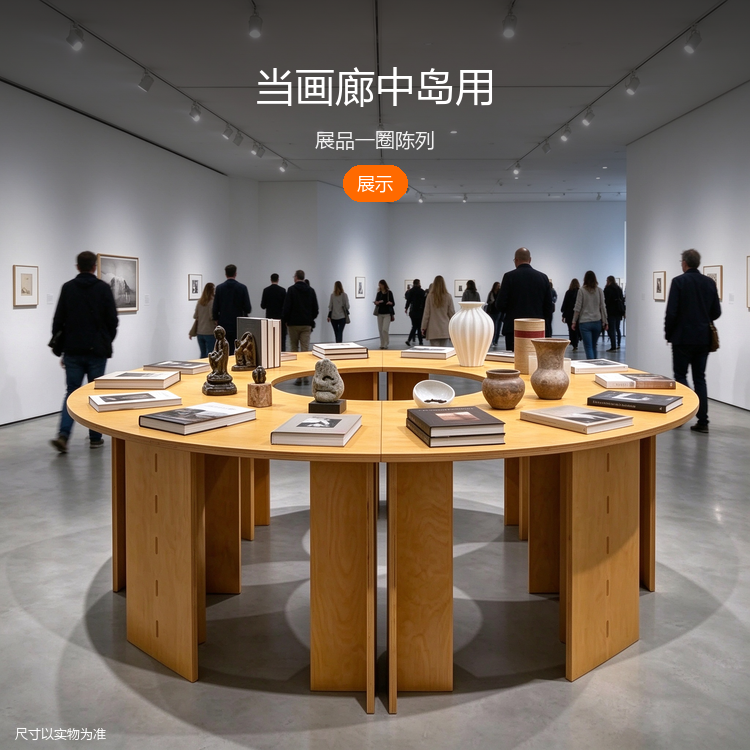 海洋板圆桌展示台 - 详情图