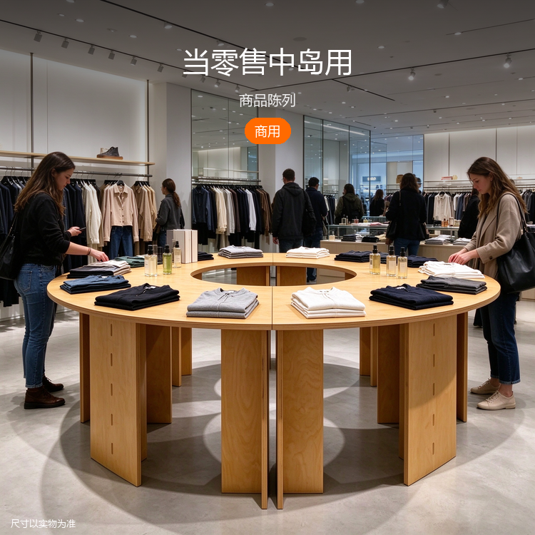 海洋板圆桌展示台 - 详情图