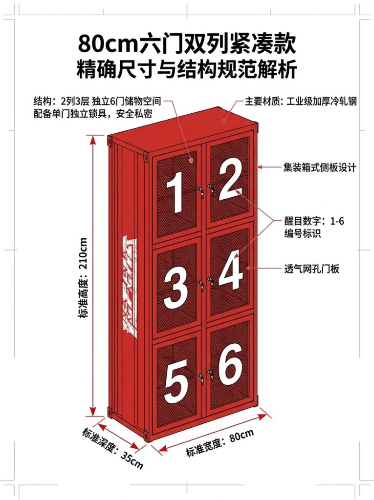 工业风更衣柜健身房舞蹈室体育运动鞋服收纳柜创意铁艺商用储物柜 - 产品图片