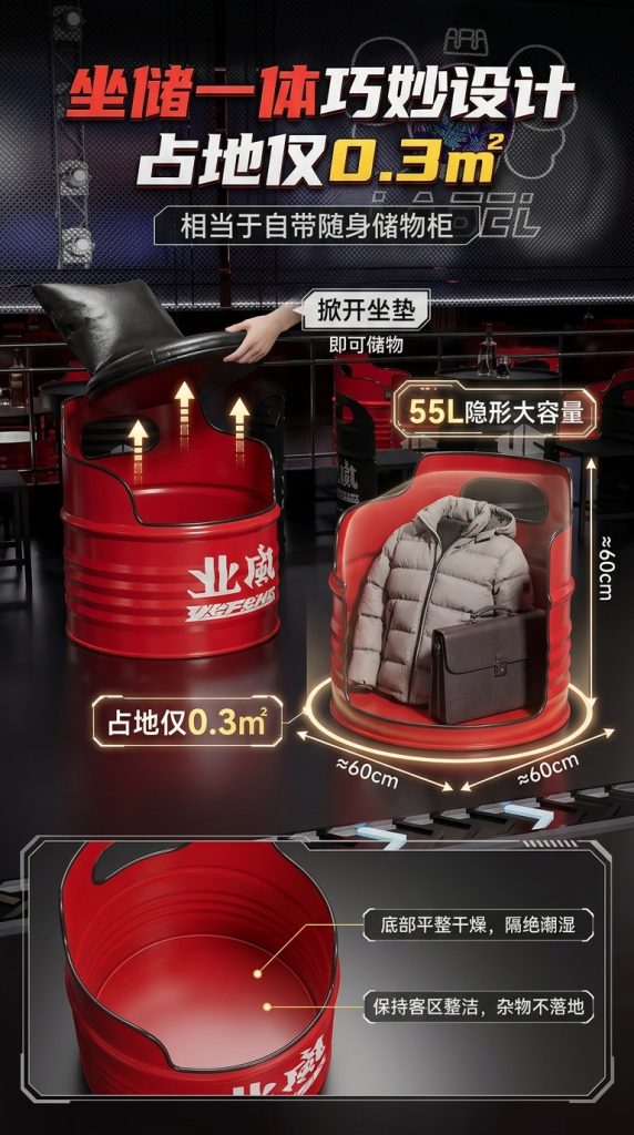 工业风酒吧桌椅组合网红个性创意铁艺油桶定制咖啡厅清吧卡座沙发 - 产品图片