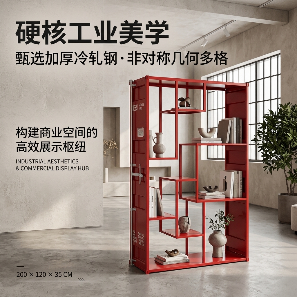 产品展示架陈列架玩具架子中岛柜展示柜子隔断商用奖牌手办展示柜 - 产品图片