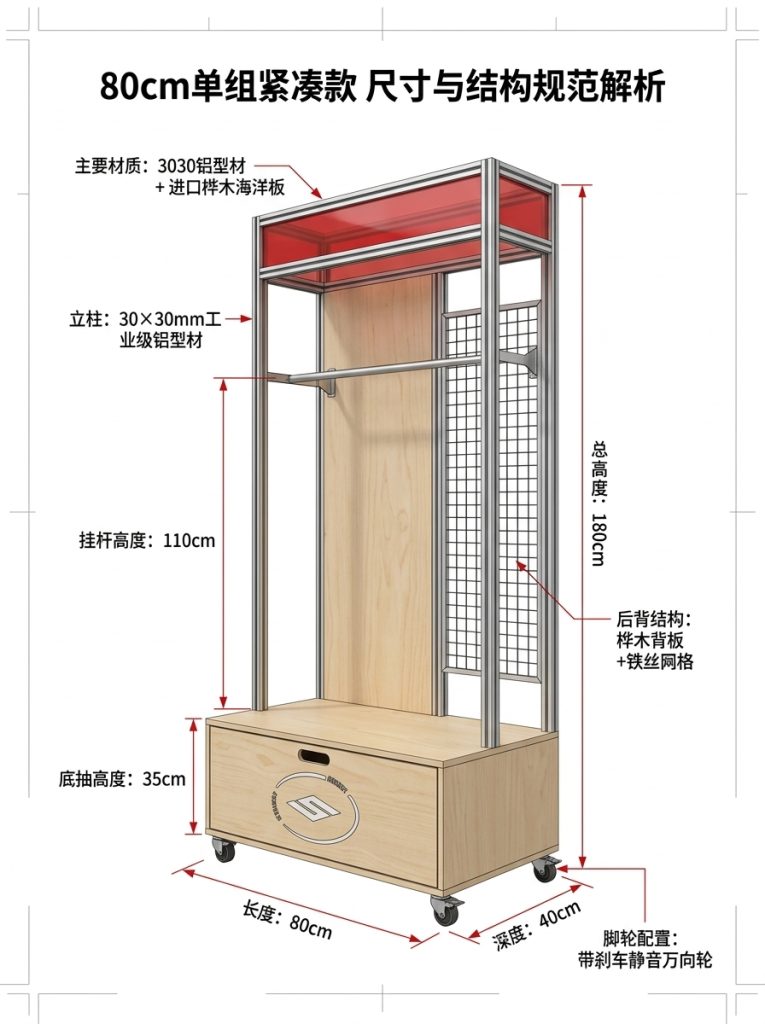 海洋板亚克力展示架可移动产品陈列架展会买手店货架商用置物架 - 产品图片