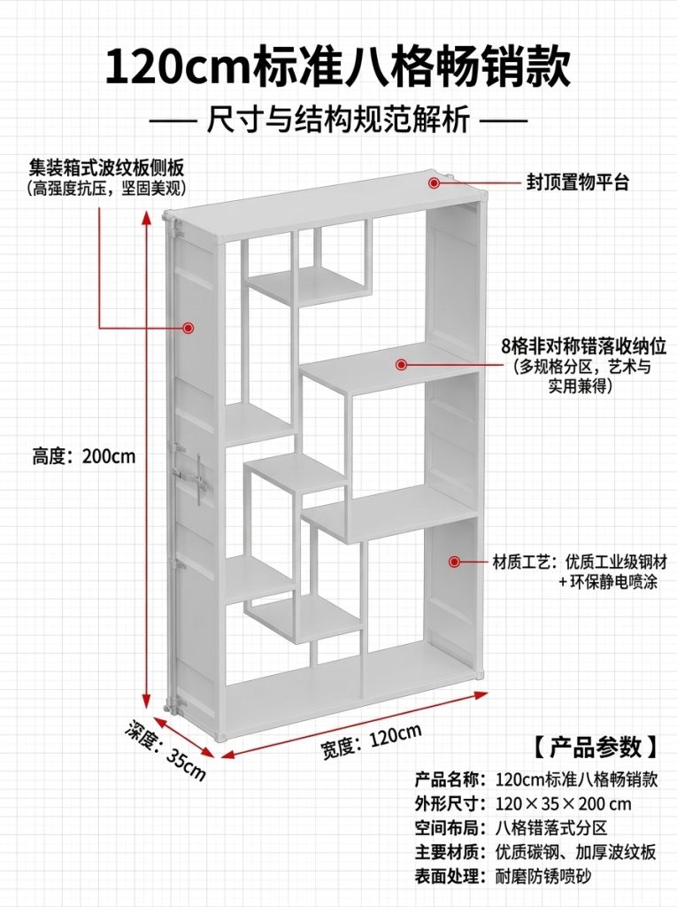 产品展示架陈列架玩具架子中岛柜展示柜子隔断商用奖牌手办展示柜 - 产品图片