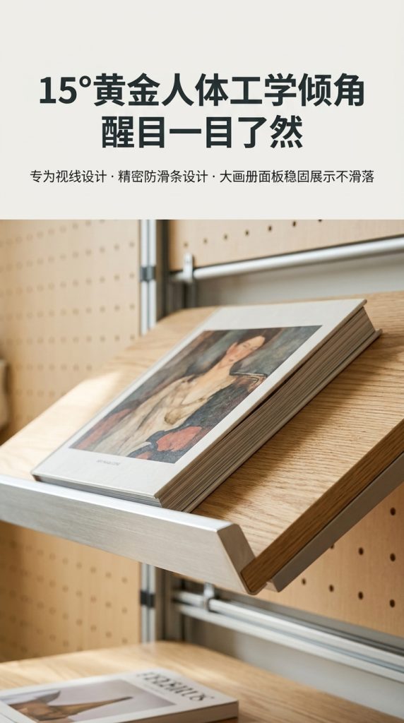 工业风金属展示架3层落地式书房储物陈列架可定制展架置物架货架 - 产品图片