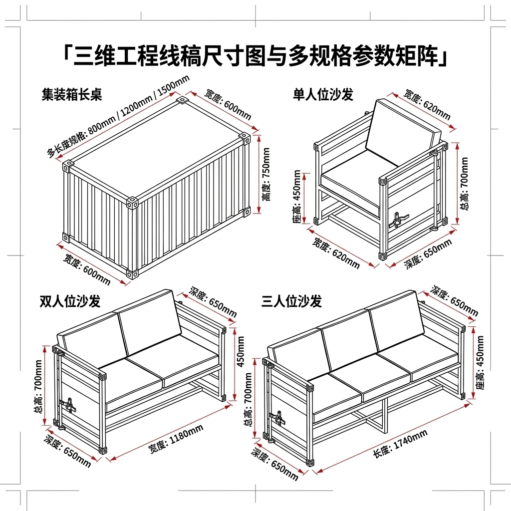 工业风酒吧桌椅组合清吧烧烤店西餐厅咖啡厅商用铁艺餐椅卡座沙发 - 产品图片