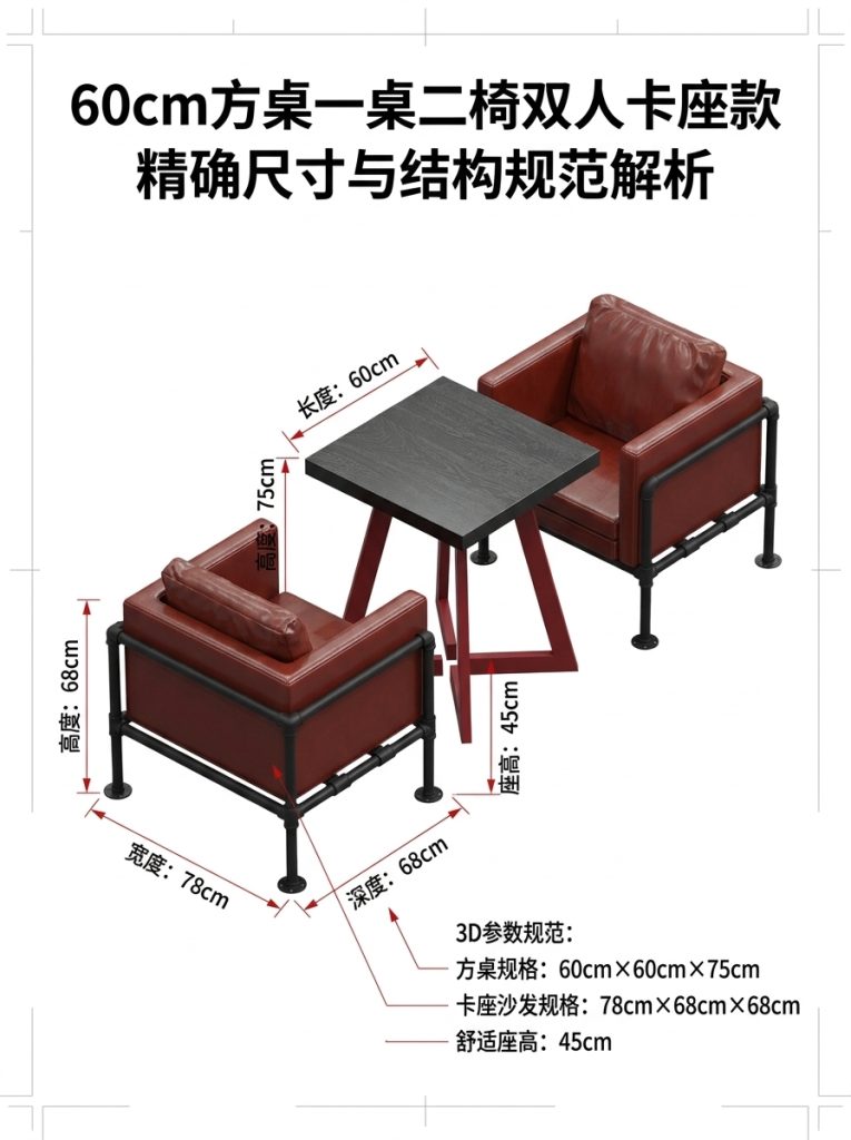 工业风酒吧沙发卡座接待餐桌网红奶茶店烧烤店清吧咖啡厅桌椅组合 - 产品图片