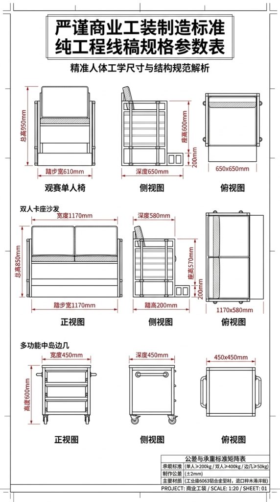 工业风台球厅观球椅看球椅桌球室酒吧商用等候休息区卡座沙发桌椅 - 产品图片