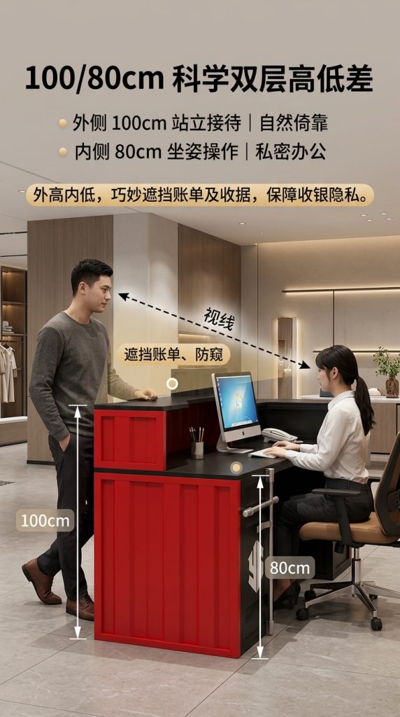 工业风吧台收银台酒吧清吧小酒馆健身房商用集装箱铁艺前台接待台 - 产品图片