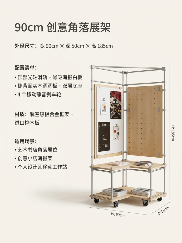 光轴海洋板展架Y字形产品广告展示文创角落设计师样品展示架定制 - 产品图片