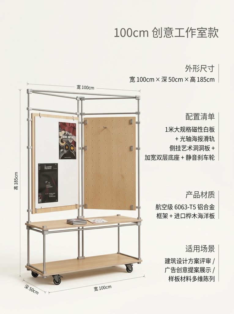 光轴海洋板展架Y字形产品广告展示文创角落设计师样品展示架定制 - 产品图片