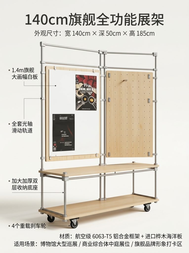 光轴海洋板展架Y字形产品广告展示文创角落设计师样品展示架定制 - 产品图片