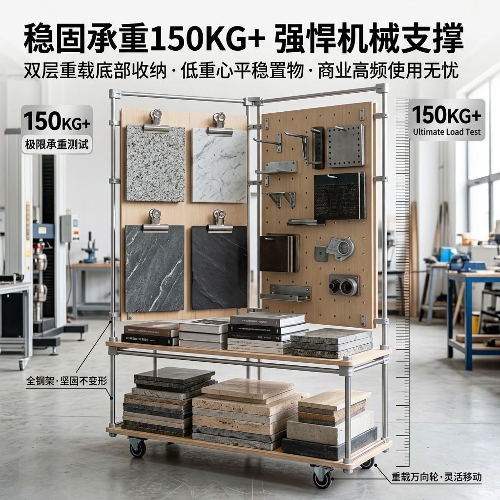 光轴海洋板展架Y字形产品广告展示文创角落设计师样品展示架定制 - 产品图片